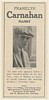 1923 Pianist Franklyn Carnahan Photo Booking Print Ad
