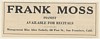 1923 Pianist Frank Moss Available for Recitals Booking Print Ad