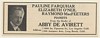 1923 Abby de Avirett Piano Teacher Photo Booking Print Ad