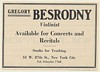 1923 Violinist Gregory Besrodny Concert Recital Booking Print Ad