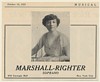 1923 Soprano May Marshall-Righter Photo Booking Print Ad