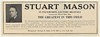 1923 Stuart Mason Pianoforte Lecture Recitals Photo Booking Management Print Ad