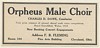1923 Orpheus Male Choir Charles D Dawe Conductor Concert Booking Print Ad