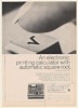 1969 Olivetti Logos 328 Electronic Printing Calculator Auto Square Root Print Ad
