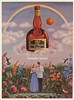 1985 Grand Marnier Liqueur Paradise Found Couple Rainbow Gallardo art Print Ad