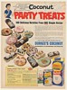 1954 Durkee's Coconut Party Treats 100 Delicious Varieties Recipe Print Ad
