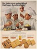1967 Sunshine Cookies Serious Bakers Golden Fruit Peanut Vanilla Fig Bars Ad