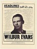 1937 Baritone Wilbur Evans Headlines Tell His Story Photo Booking Print Ad