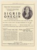 1937 Sigrid Onegin Contralto Photo Booking Print Ad