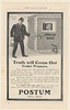 1905 Postum Beverage Truth Will Come Out Sweat Box Illustration Print Ad