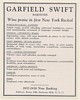 1937 Baritone Garfield Swift New York Recital Praise Booking Print Ad