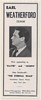 1937 Tenor Earl Weatherford Photo Booking Print Ad