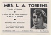 1937 Mrs L A Torrens Teacher of Singing Photo Booking Print Ad