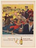 1959 Seagram's VO Whisky Aqueduct Horse Racing Inaugural Grandstand Box Print Ad