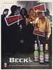 1992 Beck's Beer Waiter Serving Bottles Number One Imported German Beer Print Ad