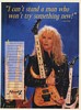 1993 Lita Ford Alvarez Electric Guitar Photo Print Ad