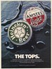 1990 Heineken Beer Amstel Light Bottle Caps The Tops Number 1 Imported Print Ad