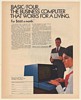 1973 Basic/Four Business Computer That Works for a Living $660 a Month Print Ad