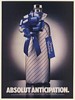 1986 Absolut Anticipation Gift Wrapped Vodka Bottle Happy Holidays Print Ad