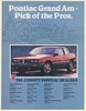 1985 Pontiac Grand Am Pick of the Pros Tri-County Michigan Dealers Print Ad