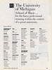 1990 The University of Michigan School of Music Faculty List Print Ad