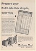 1952 Remington Rand Flexoprint Panels Prepare Voter Poll Lists Print Ad
