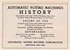 1952 Automatic Voting Machine History Extent of Use Advantages Print Ad
