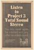 1968 Listen to Project 3 Total Sound Stereo Trade Print Ad