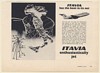 1973 Itavia Airlines Jet Boot Route Map Print Ad