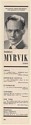 1961 Norman Myrvik Opera Tenor Photo Booking Print Ad