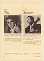 1961 Michael Tree Violinist Joseph Schuster Cellist Photo Booking Print Ad