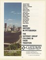 1989 Gateway Group Inc Pittsburgh Arnold Palmer Gene Kelly etc Made History Ad