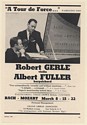 1961 Robert Gerle Violin Albert Fuller Harpsichord Concerts Photo Booking Ad
