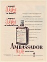 1951 Ambassador De Luxe Scotch Whisky Always DeLuxe Quality Distinction Print Ad