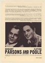 1961 Margaret Parsons and Clifford Poole Duo-Pianists Photo Booking Print Ad