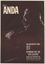1961 Geza Anda Pianist Photo Booking Print Ad