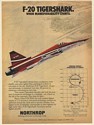 1983 Northrop F-20 Tigershark Fighter Aircraft 82-0062 Maneuverability Print Ad
