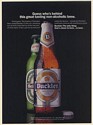 1992 Buckler Non-Alcoholic Brew Guess Who's Behind It Heineken Bottles Print Ad