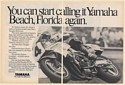 1986 Eddie Lawson Yamaha FZ750 Motorcycle Daytona Yamaha Beach Florida 2-Page Ad