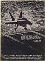 1984 Northrop US Navy Marines F/A-18A Strike Fighter Aircraft Carrier Landing Ad