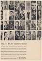 1964 Conn Musical Instruments Leading Professional Musicians Play Print Ad