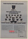 1983 Exxon Office Systems 500 8400 Series Information Processor Computers Ad
