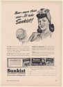 1941 Sunkist California Oranges Sales Campaigns from 1907 Pennant Trade Print Ad
