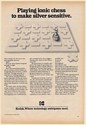 1982 Kodak Playing Ionic Chess to Make Silver Sensitive Print Ad