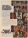 1975 Avianca Airlines Colombian Caribbean Tours You Still Get Smiles Print Ad