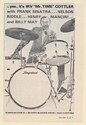 1969 Drummer Irv "Mr Time" Cottler Slingerland Drums Print Ad