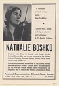 1951 Nathalie Boshko Violinist Photo Booking Print Ad