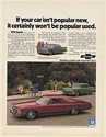 1974 Chevy Impala Custom Coupe Forerunner '57 Bel Air Popular New Print Ad