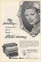 1950 Remington Rand Electric Typewriter Top Secretary Prefer Print Ad