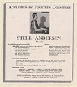 1939 Stell Andersen Pianist Photo Booking Print Ad